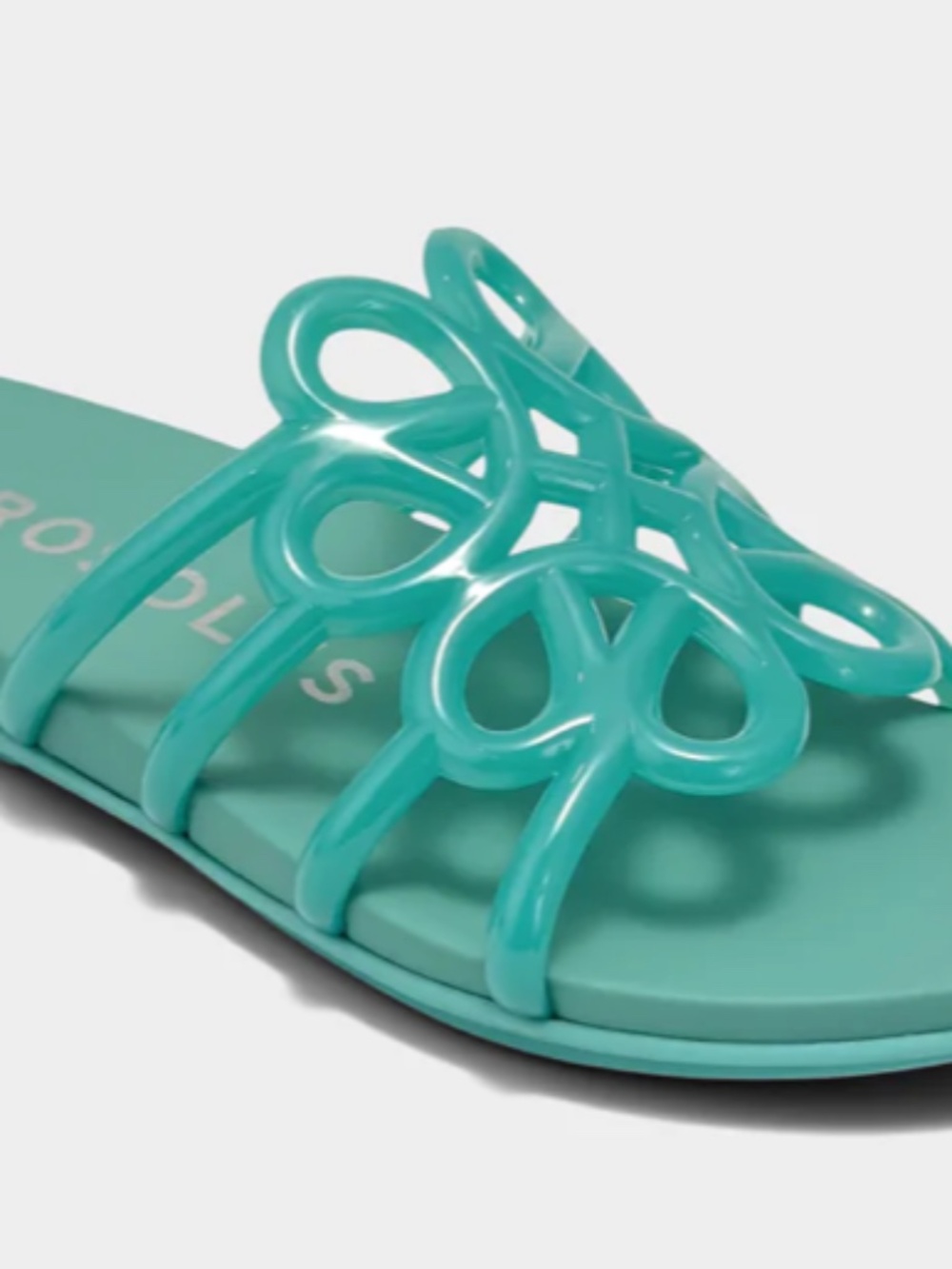 NWT Aerosoles Frida Ice Green Translucent Sandals 8